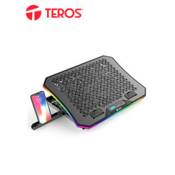 Cooler TEROS TE-7020N, compatible con notebooks de hasta 15.6", 2 fan de 12cm