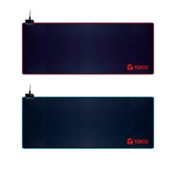 Mousepad gamer TEROS TE-3020G, diseño impreso e iluminación RGB